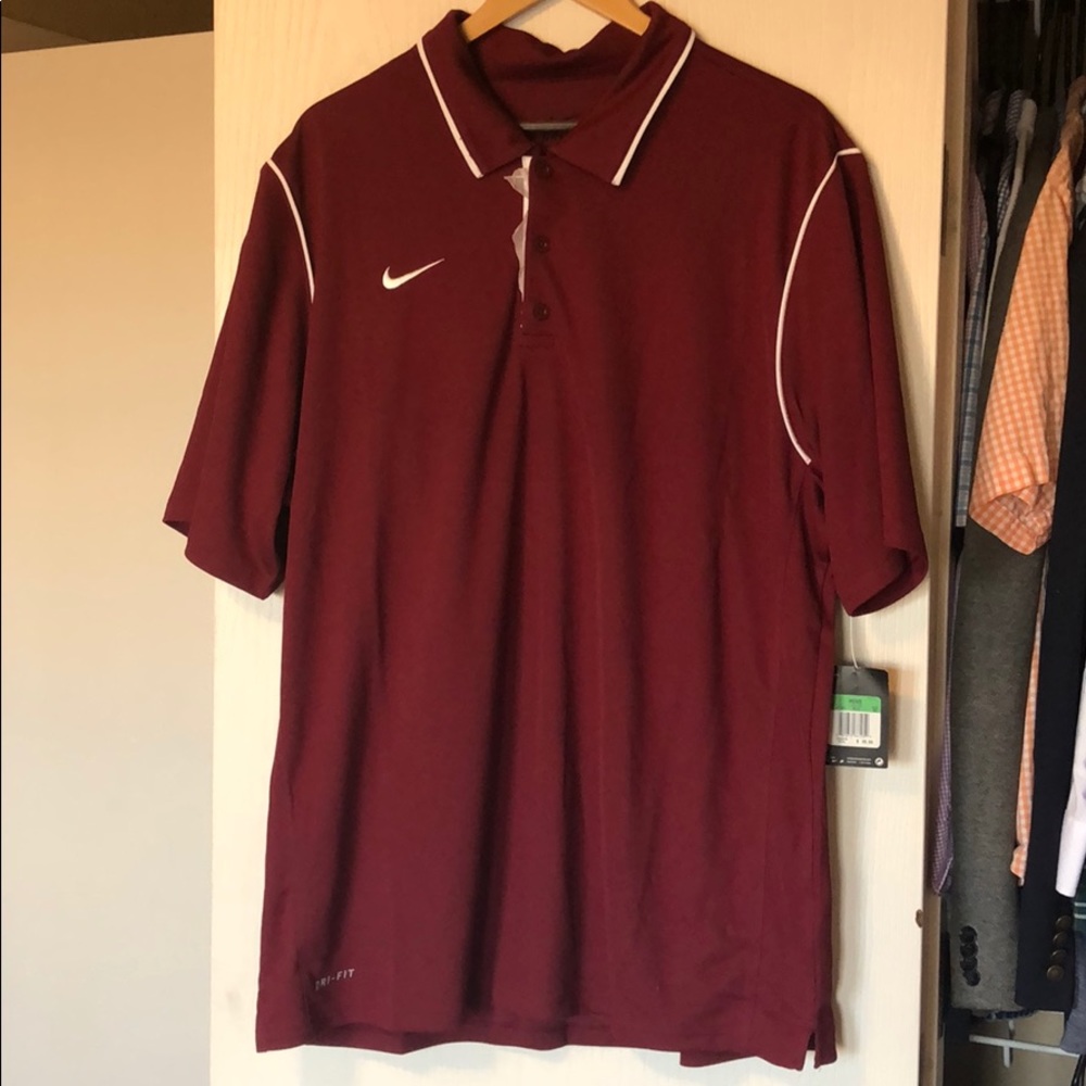 NWT Nike Dry-Fit Golf Polo (burgundy)